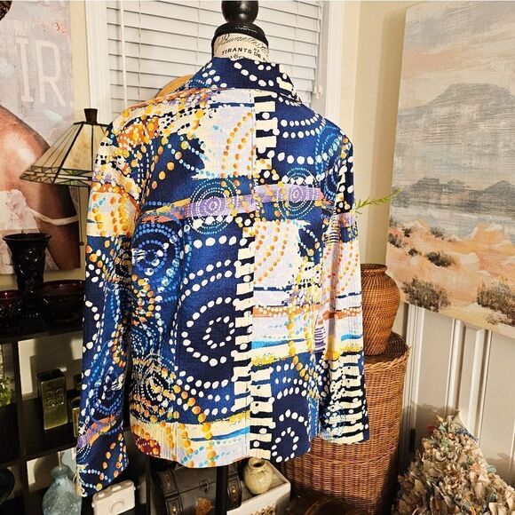 New Requirements Geometric Print Swirl Detail Lightweight Jacket. XL Fit - Picture 2 of 12
